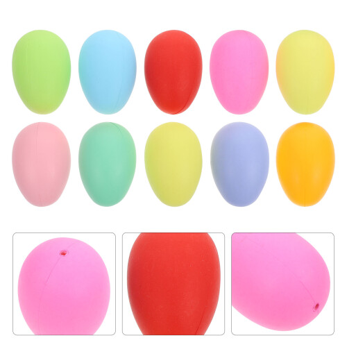 50Pcs Unpainted DIY Easter Egg Ornaments Plastic Egg Decor for Parties 2