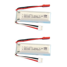 2X Batterie 7.4V 600MAh pour XK A280 RC Avion PièCes de Rechange Accessoires