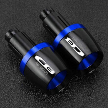 (Blue with logo) For Honda CB650R 2018-2024 CB 650R 2023 2022 2022 2020 2019 Motorcycle Accessories Handlebar Grips Ends Handle Bar Cap End Plug