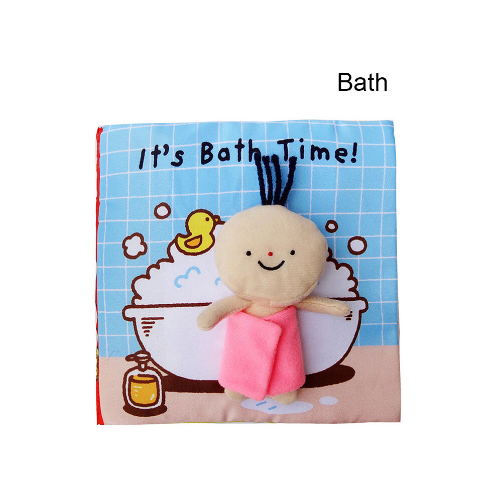 Bright-Home (Bath) Baby Early Education Three-Dimensional Cloth Book Toilet Bath Learning Toy With Ringing Paper