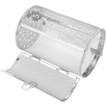 Stainless Steel Rotisserie Basket for BBQ and Oven with Even Heat Rotation and Locking Door