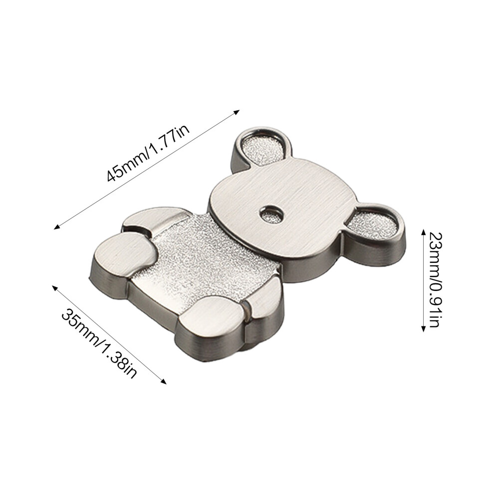 (Bright Chrome) Drawer Pull Handle With Bear Model Zinc Alloy Cabinet Knob Modern Minimalist Design For Kids Room Furniture 6434023391526