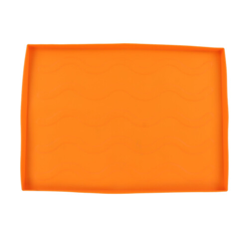 Heavy Duty Silicone Griddle Cover for BBQ Grill, Medium Orange 1