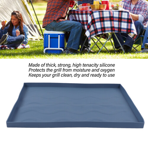 Heavy Duty Silicone Griddle Mat Cover for BBQ Grill, Medium Blue 2
