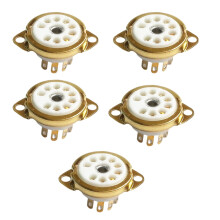 5PCS B9A Ceramic 9 Pin PCB Tube Socket for 12AX7 12AT7 12AU7 ECC83 ECC82 E88CC 6922