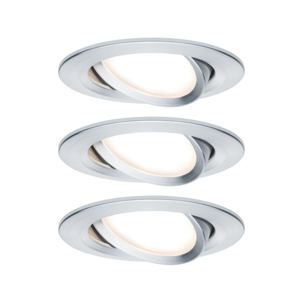 Paulmann 93899 Premium Led Recessed Downlight Set 3X6.8w 2700K