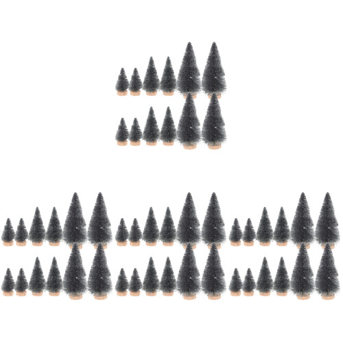 48Pcs Black Halloween Miniature Trees Artificial Dried Branches Decor 2