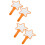 4 Pcs Handheld White Boards Lovely Paddles 8