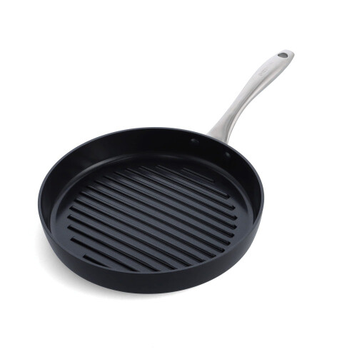 GreenPan GreenPan Lima 28cm Hard Anodized Non-Stick Grill Pan - Black