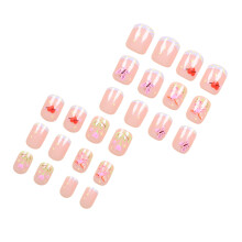 French Tip False Nails - Pink, Comfortable Stage Wear