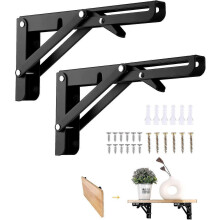2pcs Black Folding Console Stand, Heavy Duty Retractable Folding Console Stand