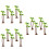 48 Pcs Twinning Model Coconut Trees Diorama Miniature 13Cm 6