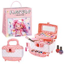 Coffret de maquillage de princesse pour petites filles - Jouet cadeau d'anniversaire sûr et non toxique