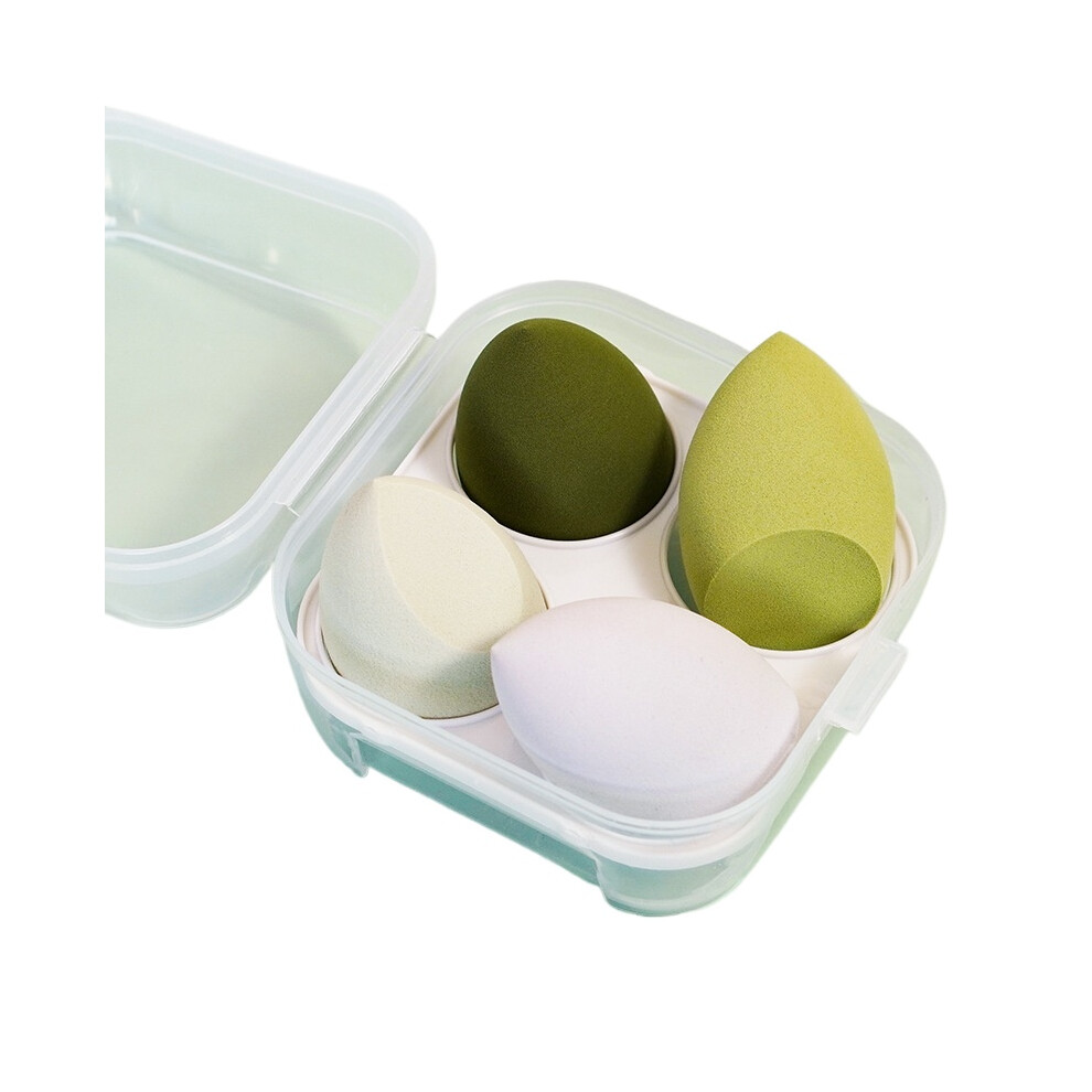Cream 4Pcs Makeup Sponge Beauty Blender Â Flawless For Liquid, & Powder With Storage Box
