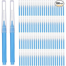 50 Stück Zahnspangen-Interdentalbürsten – Zahnseide-Reiniger für die Mundhygiene (Blau)