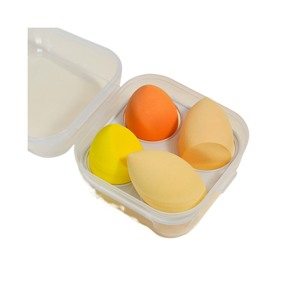 Cream 4Pcs Makeup Sponge Beauty Blender Â Flawless For Liquid, & Powder With Storage Box