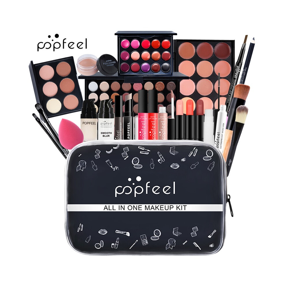 All-in-One Makeup Kit for Women â Eyeshadow Lipstick Blush Concealer Set