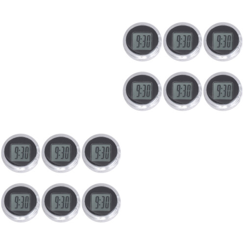 12 Pcs Waterproof Motorcycle Digital Clock Plastic 2