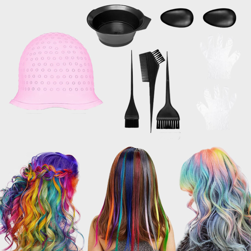 Bright-Home Punched Highlight Hair Cap Set Salon Hairdressing Dyeing Staining Tools Set For Personal Barber Shop Women Men
