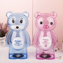 (Pink, 18cm) Children\'s Anti-Fall Bear Piggy Bank Eco-Friendly Safe Cute Money Box for Boys and Girls Personalized Gifts