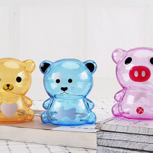 (Blue, 10cm) Children\'s Anti-Fall Bear Piggy Bank Eco-Friendly Safe Cute Money Box for Boys and Girls Personalized Gifts