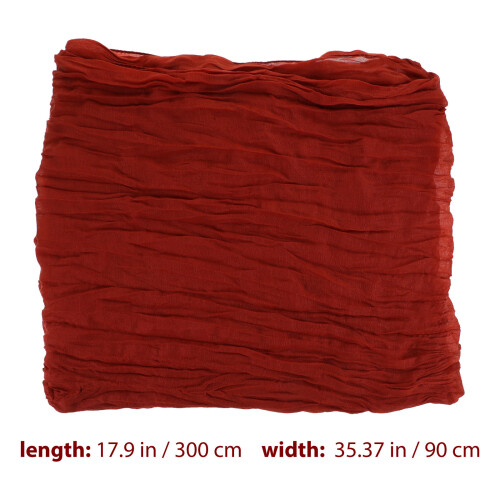 Rood Sheer Tafelloper Rustiek Voor Bruiloft En Partijdecor 2