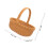 Multipurpose Woven Basket Plastic Weaving Brown 1set 31x28cm 2