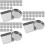 90Pcs Silver Empty Metal Eyeshadow Blusher Pans for Makeup Palette 8