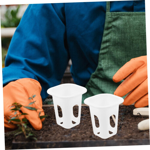 50pcs Square Hydroponic Net Pots Reusable Plastic Planting Baskets for Vegetables and Orchids 1