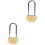 2 Pack Heart Lock For Souvenir Luggage Padlock Concentric Lovers 3