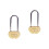 2 Pack Heart Lock For Souvenir Luggage Padlock Concentric Lovers 4