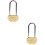 2 Pack Heart Lock For Souvenir Luggage Padlock Concentric Lovers 6