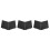 Black Front Bumper Lower Mesh Grill Trim Cover 3 Pair Left Right for  E60 E61 M 1