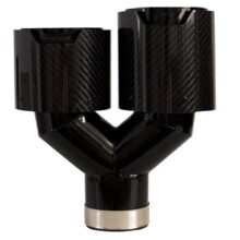 Car Carbon Fiber Muffler Tip Y Shape Double Exit Exhaust Pipe Mufflers Nozzle Decoration Stainless for Series A