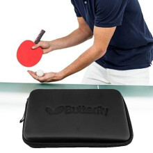 (Square black) Table Tennis Racket Cover Square Ping-pong Paddles Case with Practical Wrist Strap Extra Padding for Enhanced Protection