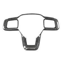 Cadre de Bouton de Volant de Voiture en Fibre de Carbone Véritable, Accessoires de Garniture pour Mustang 2024+