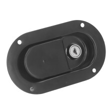 D Unit Truck Tool Box Lock Handle 140x78mm Black