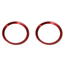2X Red Steering Wheel Center Logo Decoration Cover Ring Trim for   C E CLA GLC GLE Class 2015+