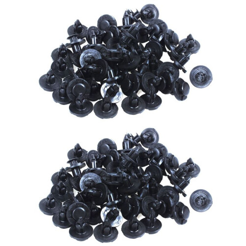 100 X Clip Plastic Black  Mudguard for  Teana Tiida