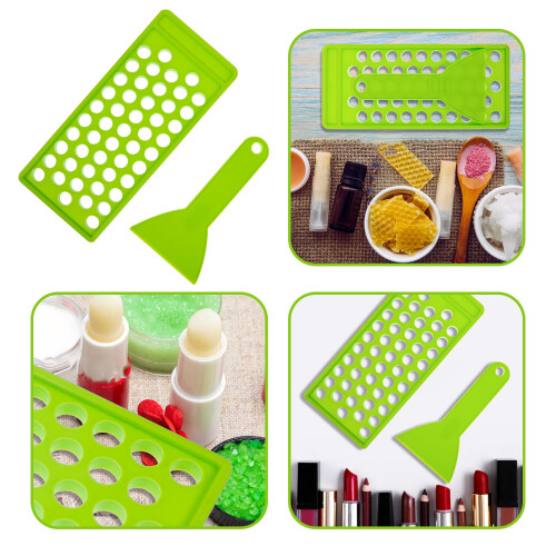 lip balm kit with 50-hole tray container and spatula 2