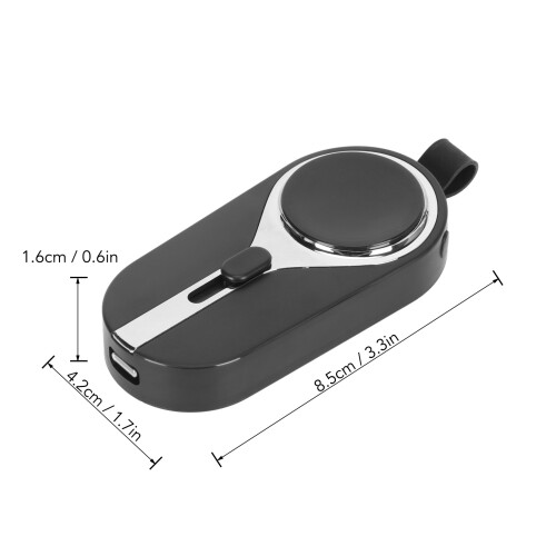 2-in-1 2000mAh Mini Keychain 8.5x4.2x1.6 cm Black 1