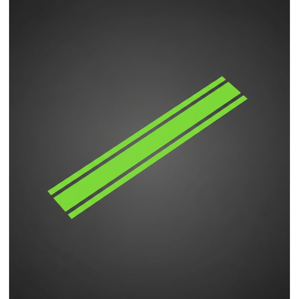 (Green) Racing Style Stripes Car Stickers Waterproof Sunproof Pvc Material For Cars Suvs Green 6434023398174