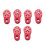 6 Pcs Rock Pulley Rope Tree Climbing Climber Arborist Fixed Pulley Red 1