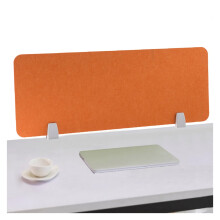 ClampOn Acoustic Desk Divider 31.5 x 11.8 in Orange, Noise Reducing Privacy Panel for Office and Home