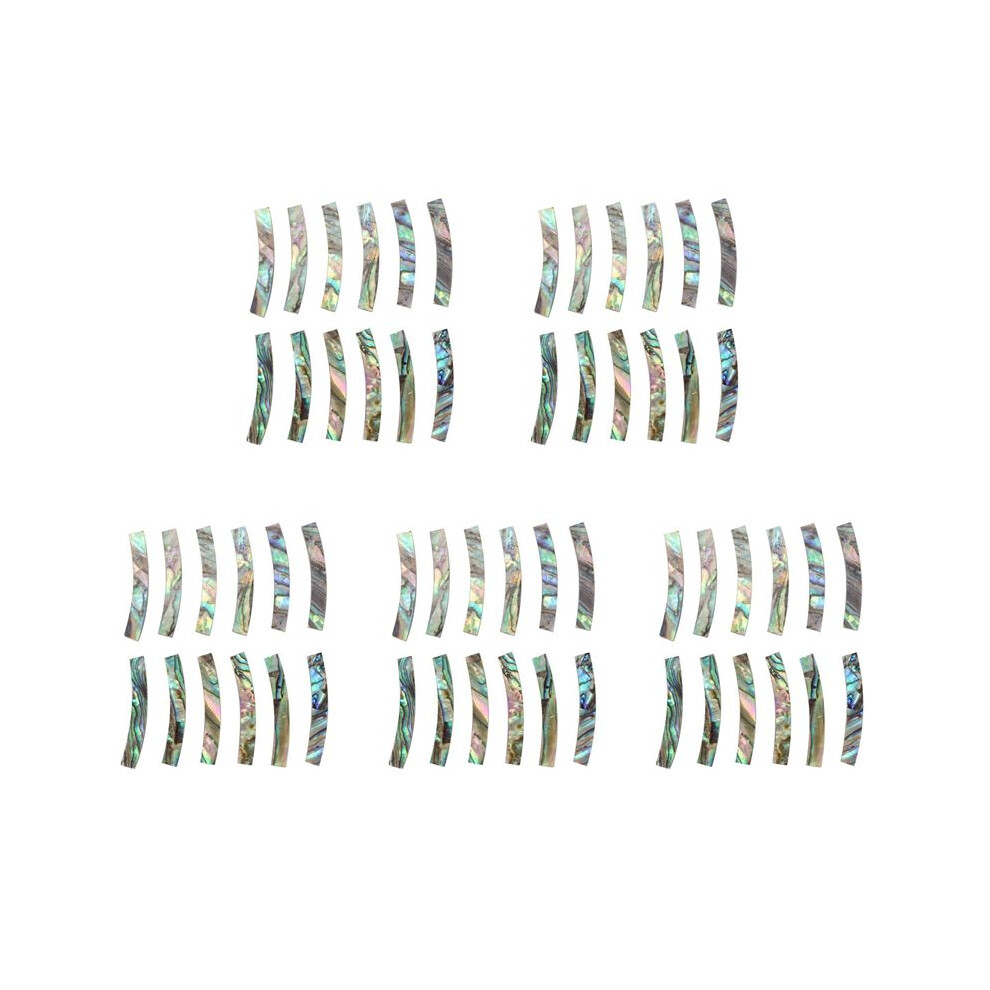 60Pcs Guitar Soundhole Rosette Paua Abalone Shell Inlay Curved Strips Guitar Sound Hole Inlay 4Mm Width 4711509563397
