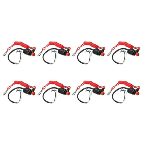8X Boat Motor Emergency Kill Stop  for  / Outboard Stop Kill  Cut Off Switches
