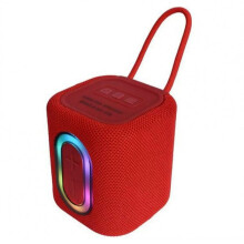 Minialtavoz Portátil RGB de 5 W, 5.3, Malla de Tela, Graves Potentes, TF Tipo C, Inalámbrico, Color Rojo, 2025