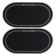Black 2PCS PET Drum Head Patch Wear Resistant Protector Fits Double Pedal Drums