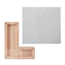Holz Personalisierte Sparschwein Spielzeug Alphabet für Kinder Geld Jar MüNze Erwachsene Spardose Brief Dekor (Alphabet-L)