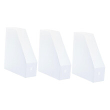 3Pcs Clear File Organizer with Writable Label Area for Office and School Desktop Storage